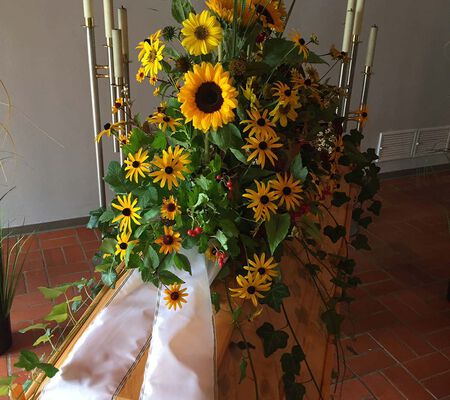 Sonnenblumen Sarg