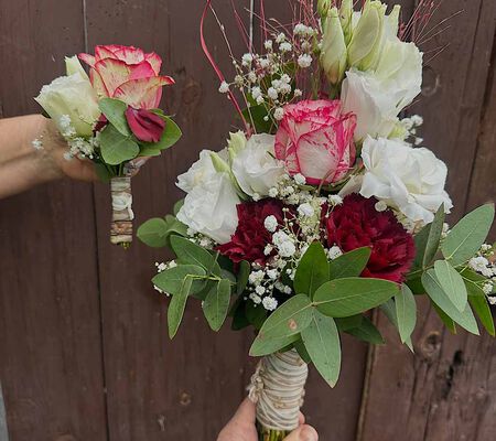 Brautstrauss u. Anstecker Vintage Liebe- März